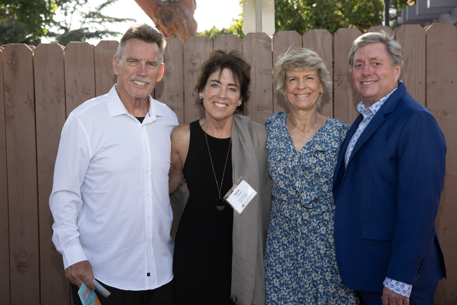 Guests posing at the reception